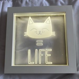 Cat = life light-up sign